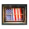 Stupell Industries Patriotic American Flag Rustic Window Festive Home Floater Framed Art